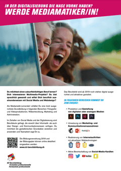 Flyer Mediamatik für Schüler/innen